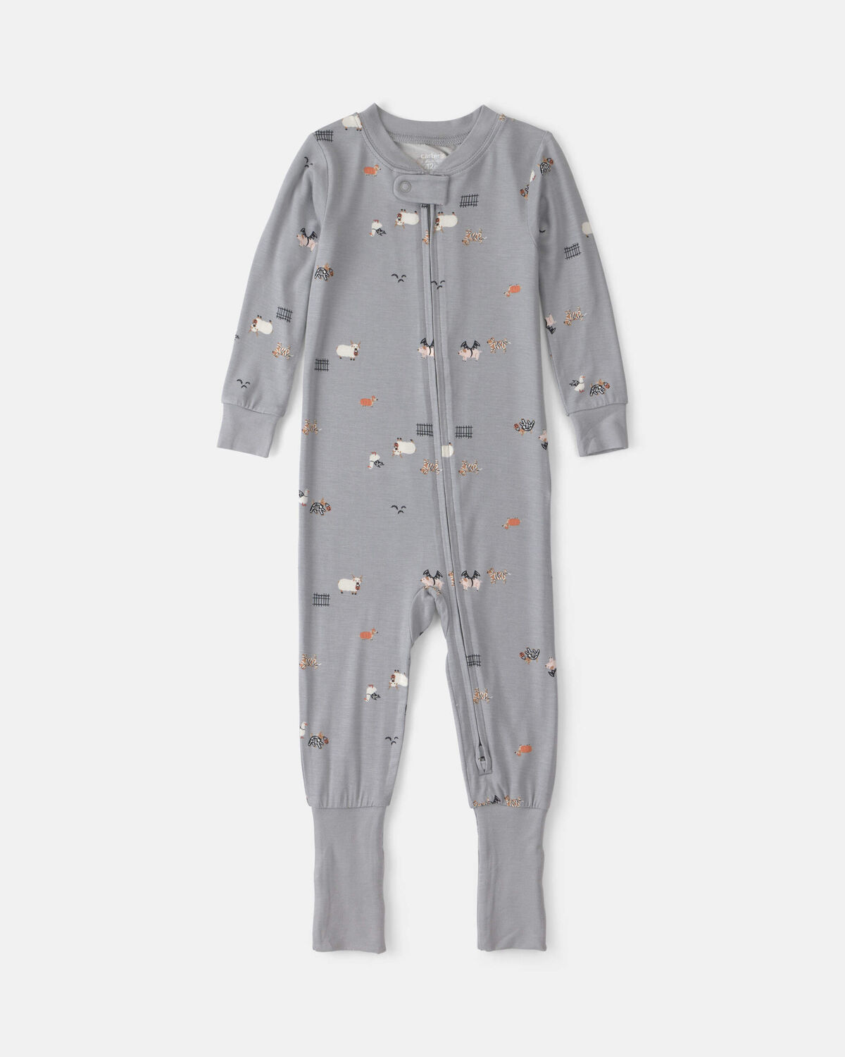 Baby 1-Piece Halloween PurelySoft™ Snug Fit Pajama - Grey 5 Baby 1-Piece Halloween PurelySoft™ Snug Fit Pajama - Grey