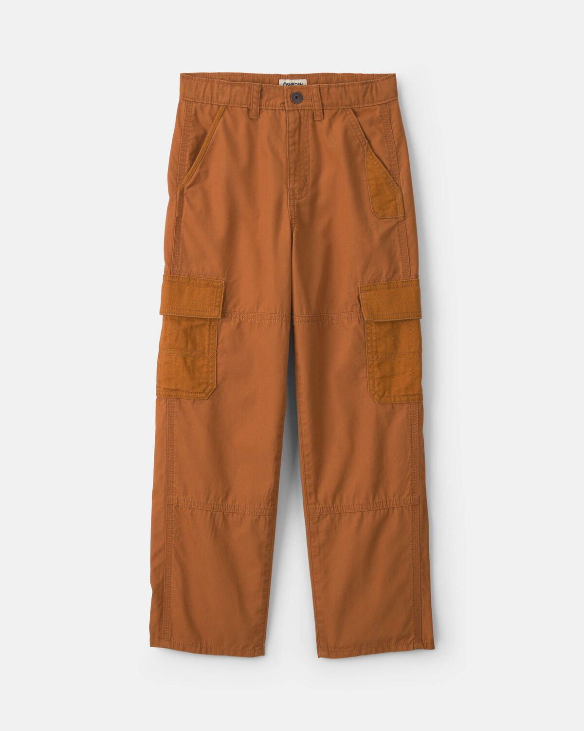 Boys Baggy Cargo Pants - Brown 1 Boys Baggy Cargo Pants - Brown