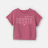 Girls 'Bestie' French Terry Top - Pink