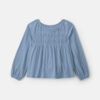 Girls Long-Sleeve Peplum Top - Blue