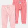 Baby Girl 2-Pack Pull-On Pants - Pink