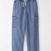 Kids Organic Cotton Denim Cargo Pants