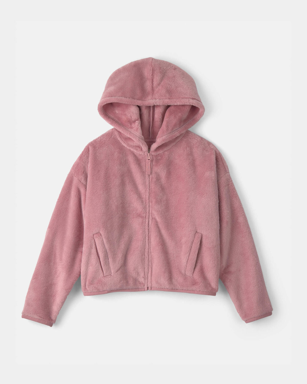 Girls Sherpa Zip-Up Jacket - Pink 1 Girls Sherpa Zip-Up Jacket - Pink