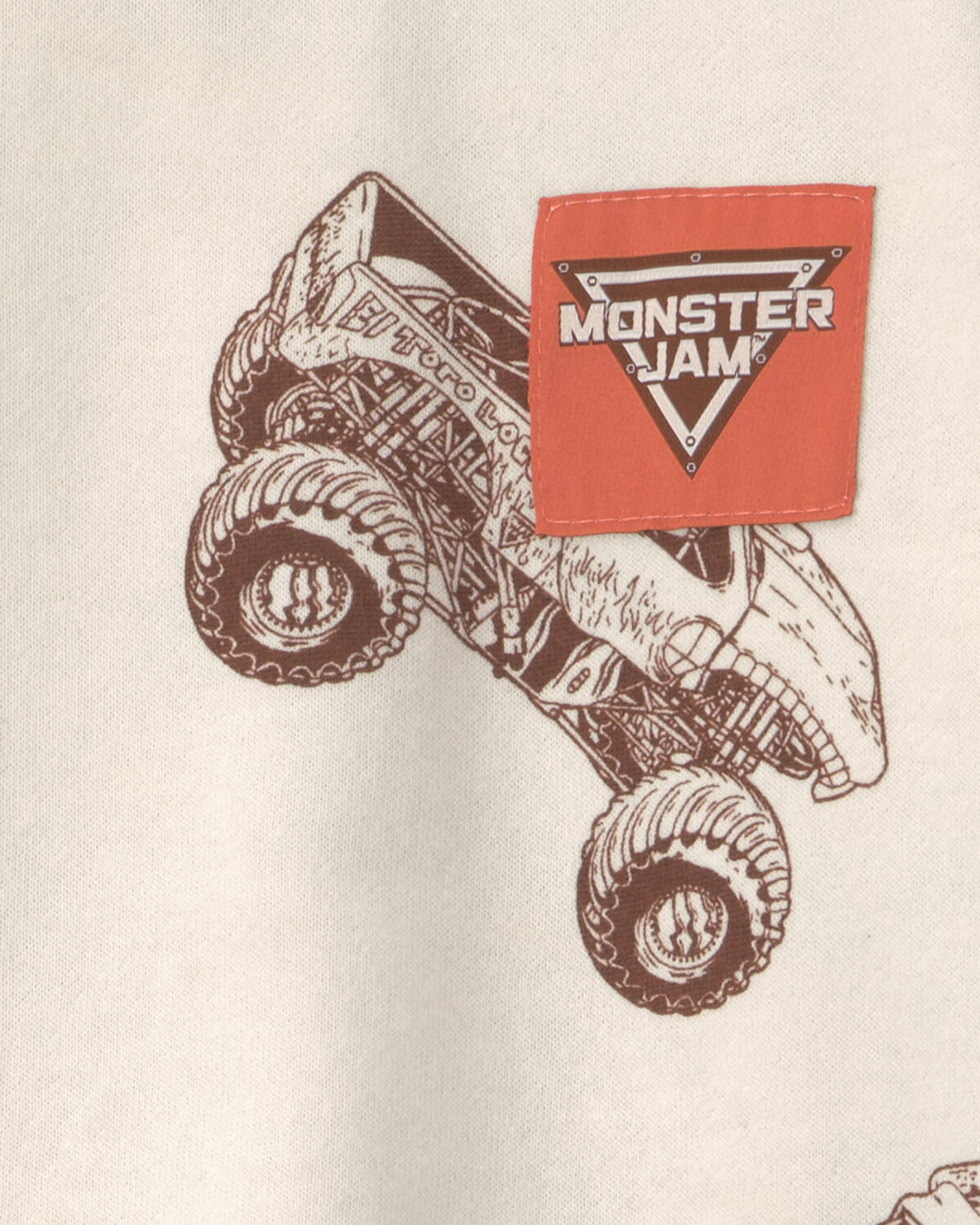 Toddler Boy Monster Jam Fleece Pullover Sweatshirt - Cream 2 Toddler Boy Monster Jam Fleece Pullover Sweatshirt - Cream