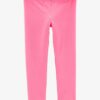 Baby Girl Cotton Stretch Leggings - Pink