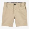 Baby Boy Stretch Chino Shorts - Khaki 9 Baby Boy Stretch Chino Shorts - Khaki