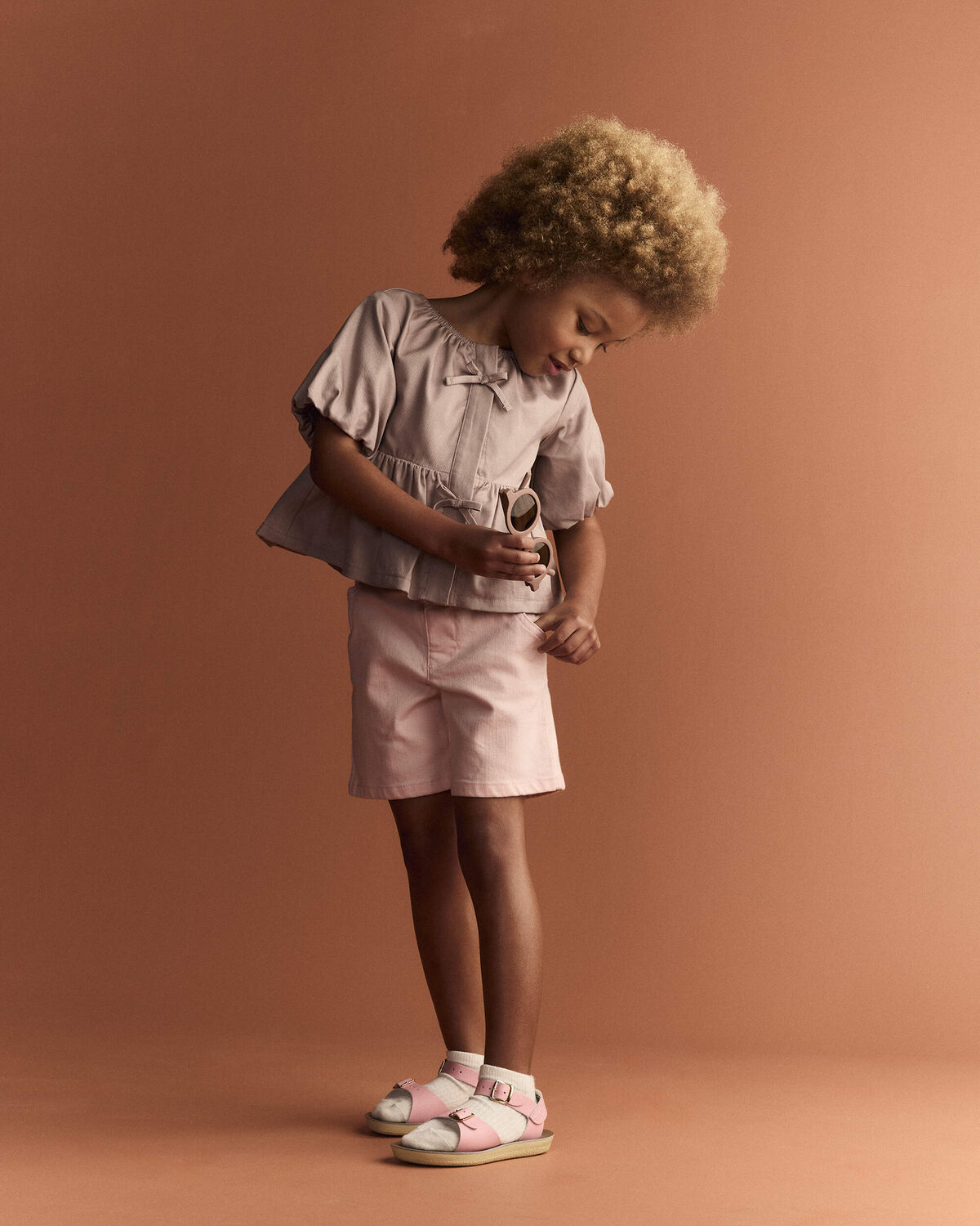 Toddler Girl Bermuda Shorts - Light Pink 3 Toddler Girl Bermuda Shorts - Light Pink