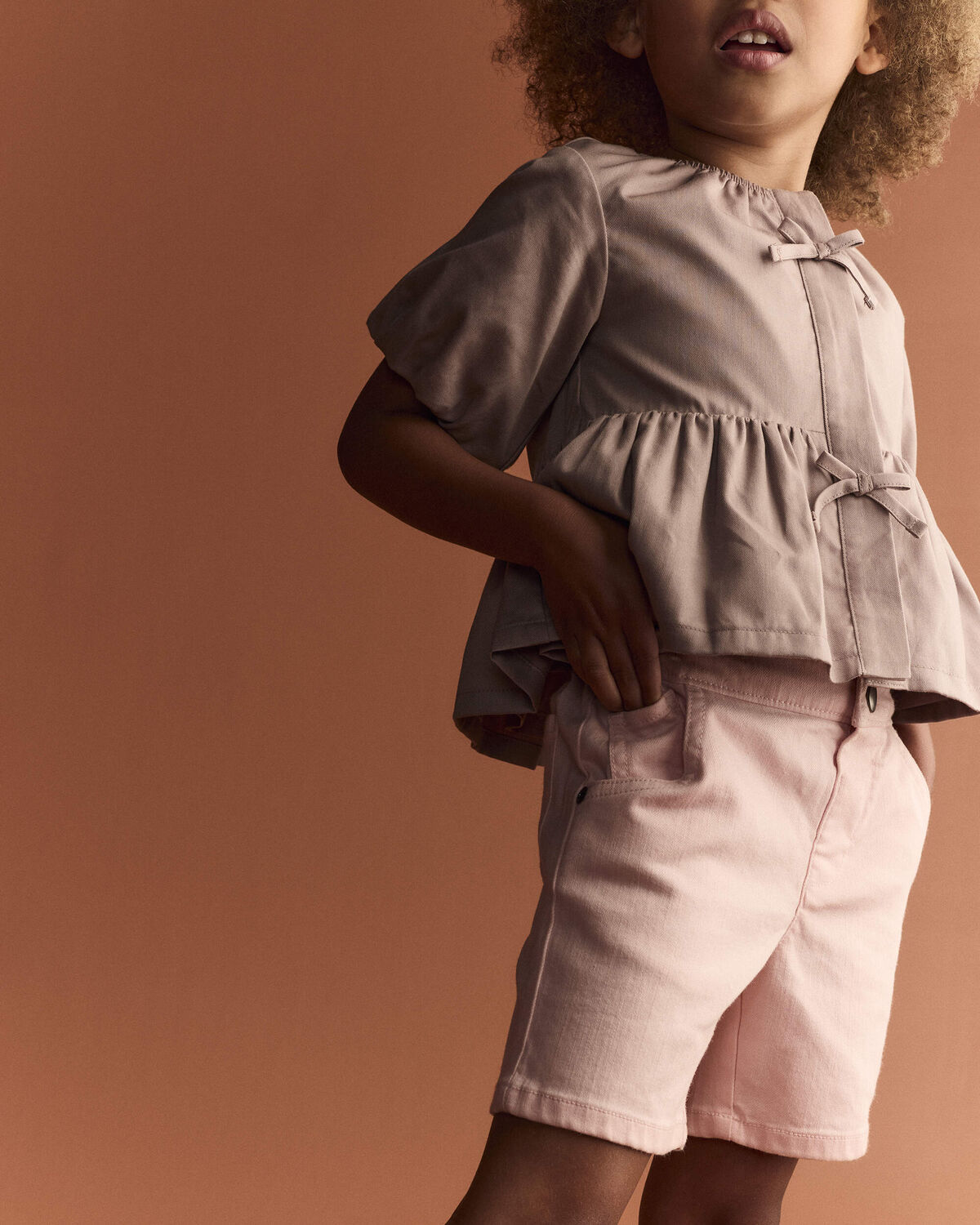 Toddler Girl Bermuda Shorts - Light Pink 4 Toddler Girl Bermuda Shorts - Light Pink