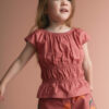 Toddler Girl Elastic Waist Peplum Top - Rose 11 Toddler Girl Elastic Waist Peplum Top - Rose