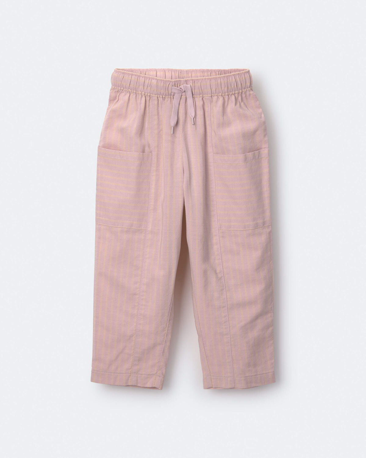 Toddler Girl Pocket Pant in Stripes - Light Pink 2 Toddler Girl Pocket Pant in Stripes - Light Pink