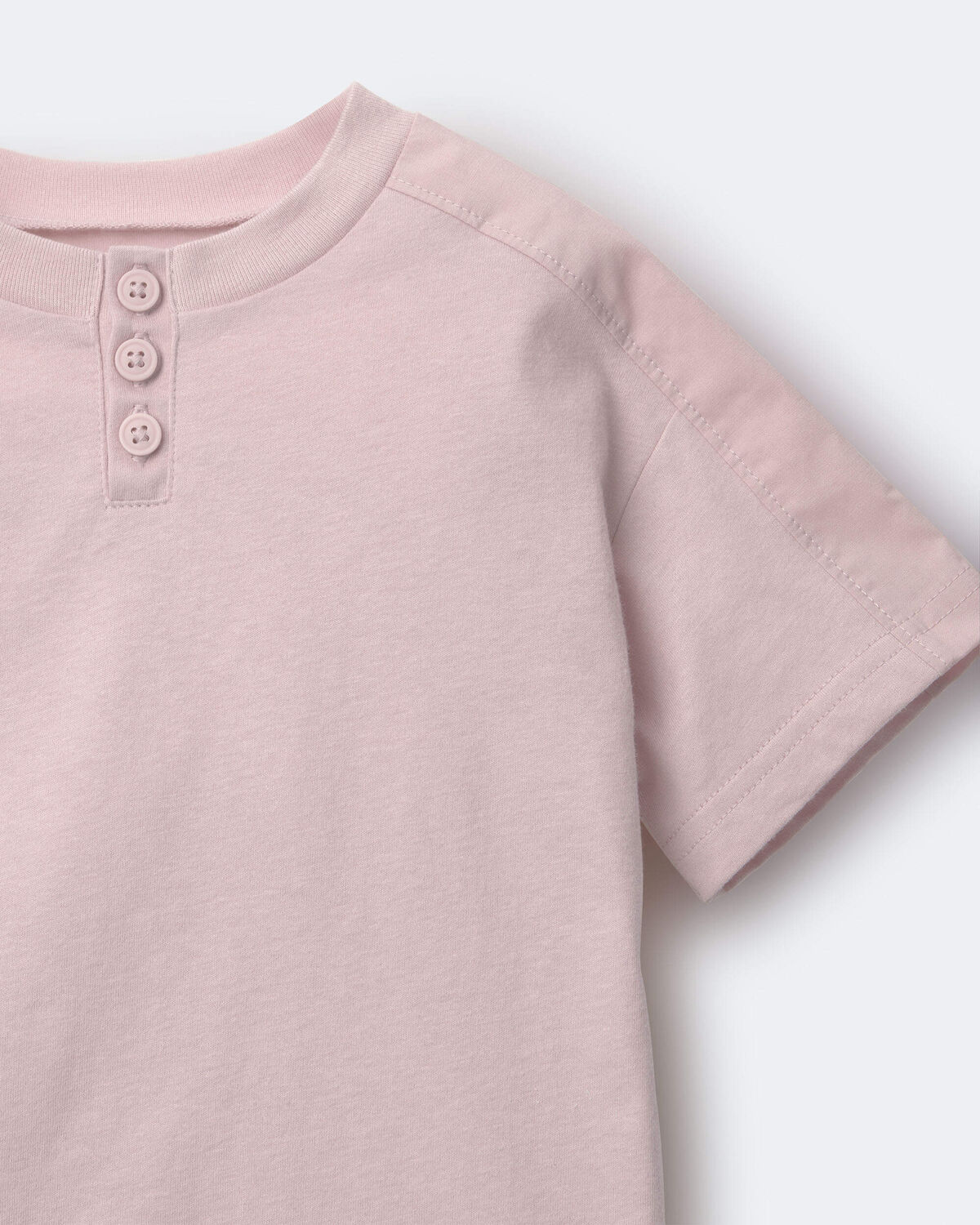 Toddler Henley Tee - Light Pink 4 Toddler Henley Tee - Light Pink