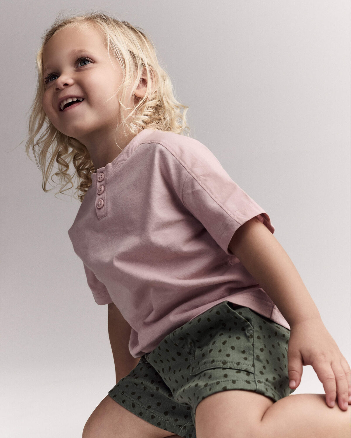 Toddler Henley Tee - Light Pink 6 Toddler Henley Tee - Light Pink