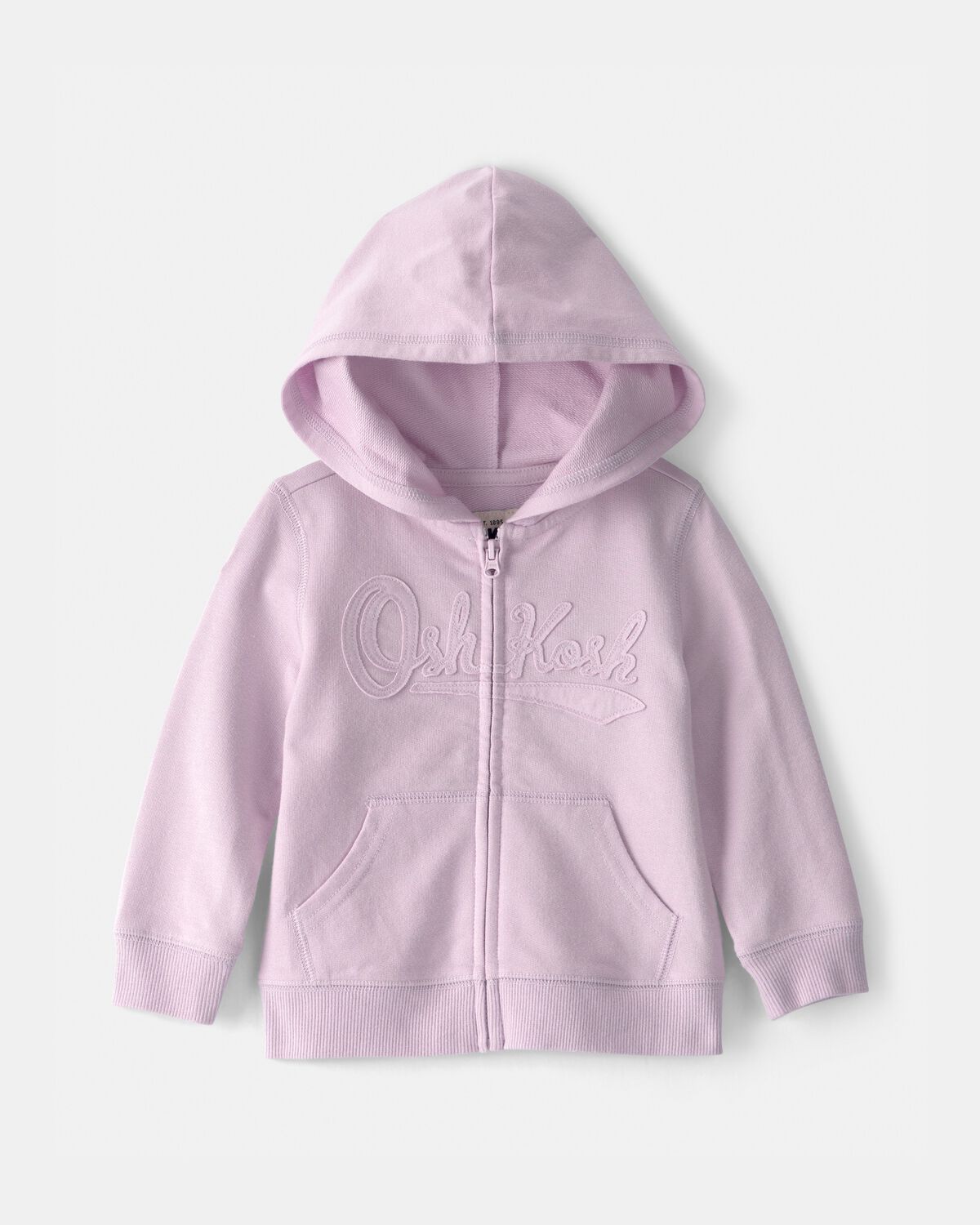 Baby Girl OshKosh Logo Zip-Up Hoodie - Purple 1 Baby Girl OshKosh Logo Zip-Up Hoodie - Purple