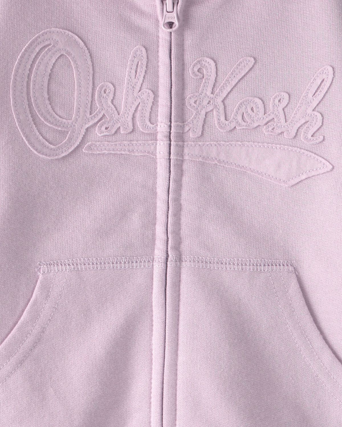 Baby Girl OshKosh Logo Zip-Up Hoodie - Purple 3 Baby Girl OshKosh Logo Zip-Up Hoodie - Purple