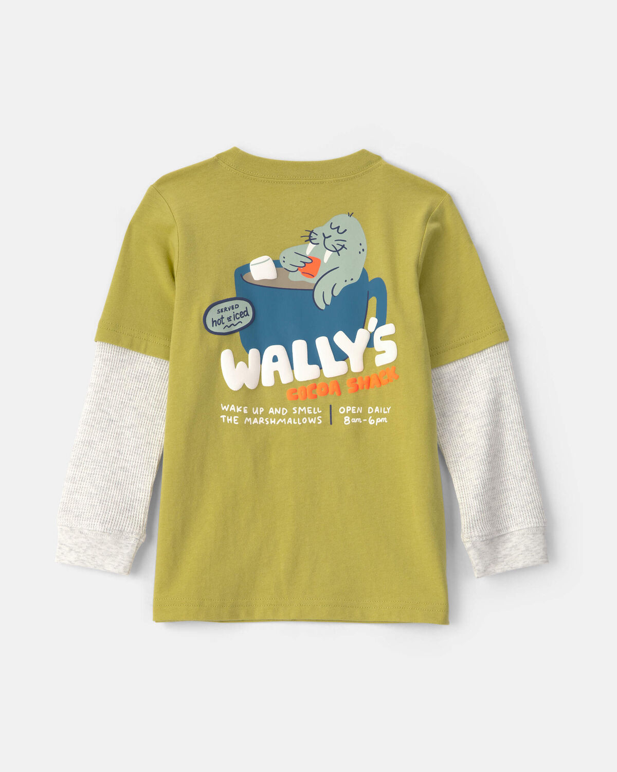 Toddler Boy Walrus Long-Sleeve Graphic Tee - Yellow