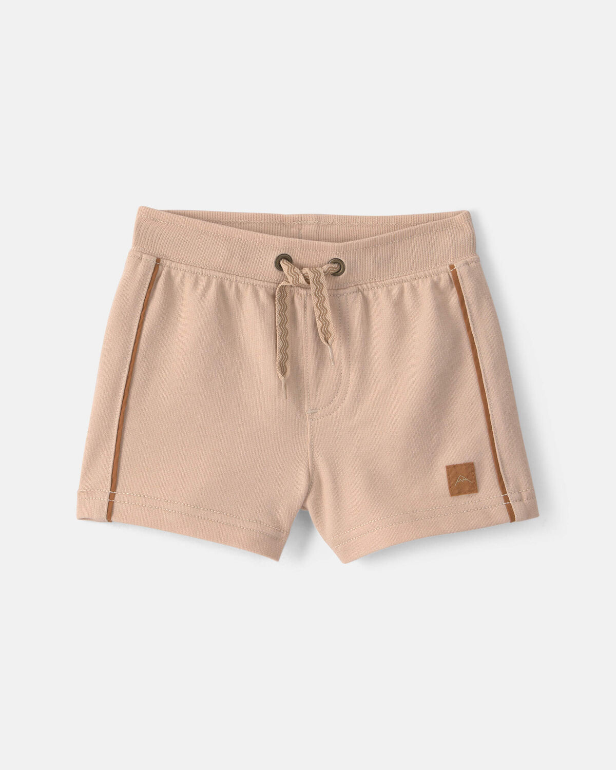 Baby Boy French Terry Shorts - Tan 1 Baby Boy French Terry Shorts - Tan