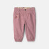 Baby Girl Floral Corduroy Baggy Pants - Purple