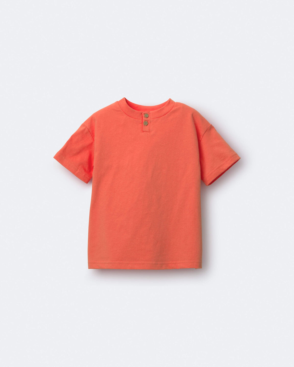 Toddler Boy Button-Front Tee - Orange 2 Toddler Boy Button-Front Tee - Orange