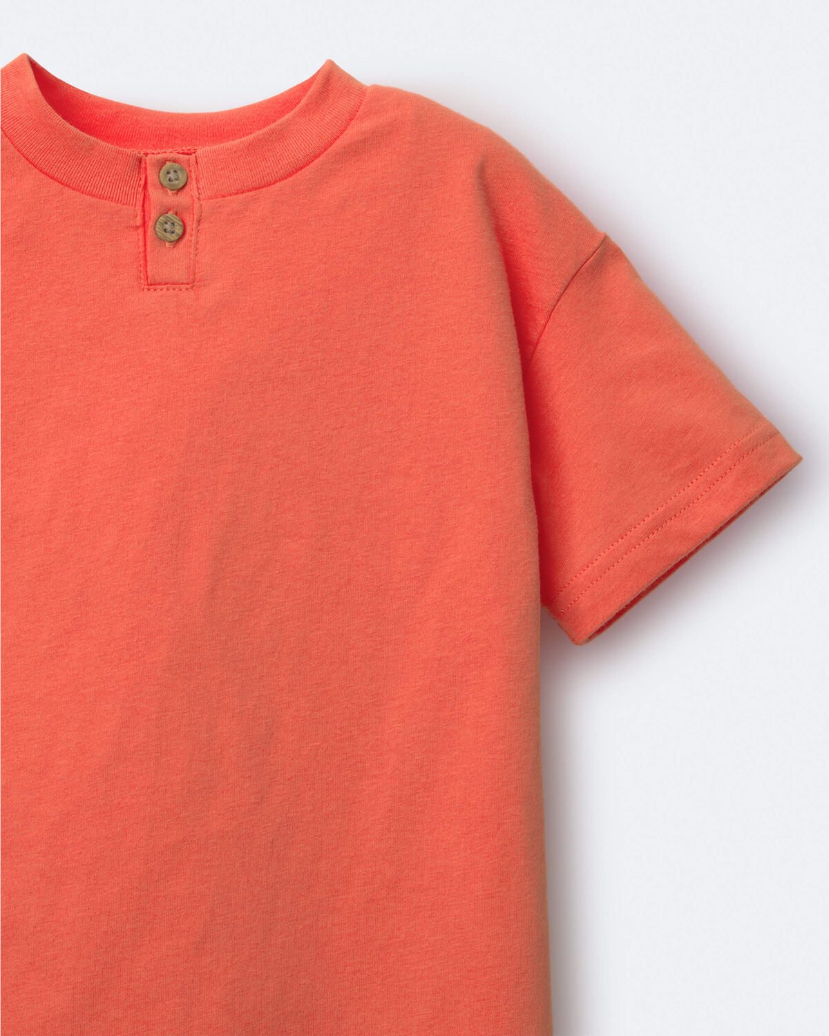 Toddler Boy Button-Front Tee - Orange 6 Toddler Boy Button-Front Tee - Orange