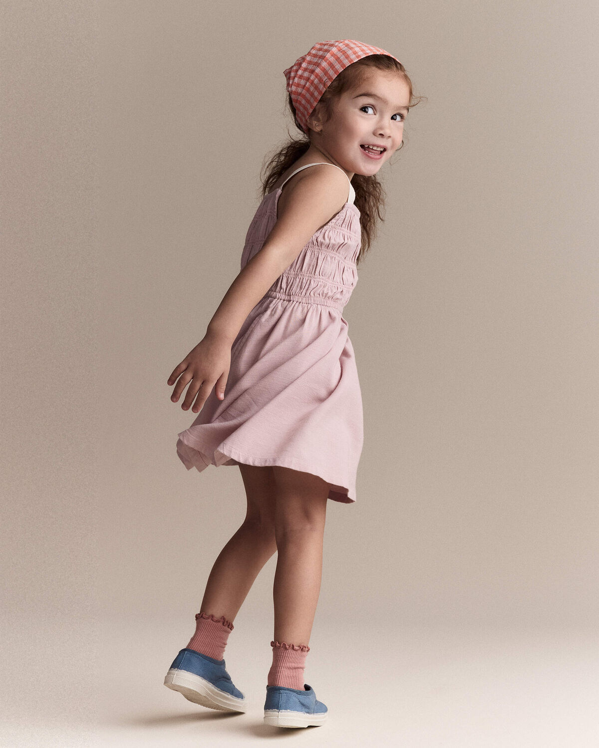 Toddler Girl Smocked Dress - Light Pink 1 Toddler Girl Smocked Dress - Light Pink