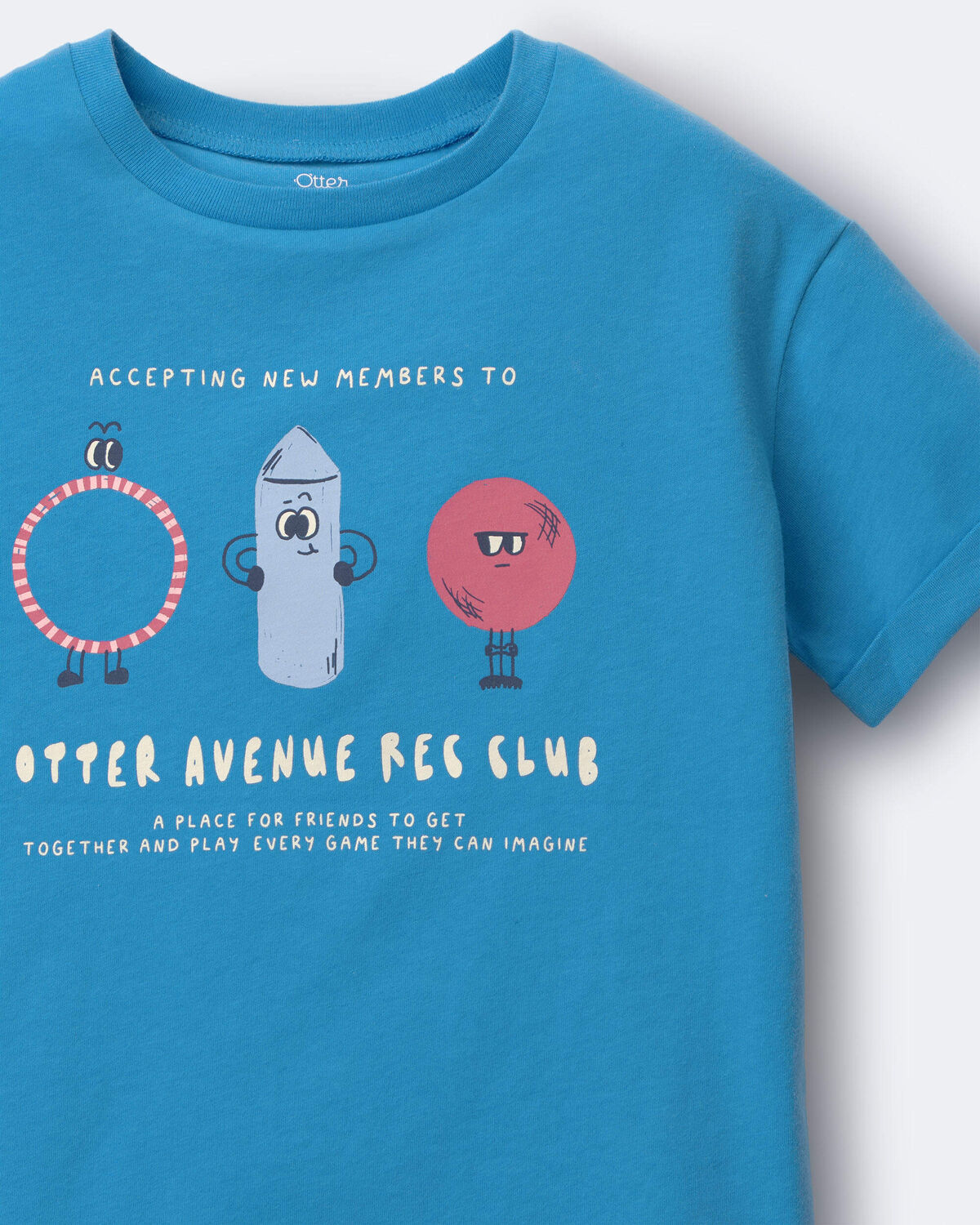 Toddler 'Recreation Club' Rolled Cuff Tee - Blue 5 Toddler 'Recreation Club' Rolled Cuff Tee - Blue