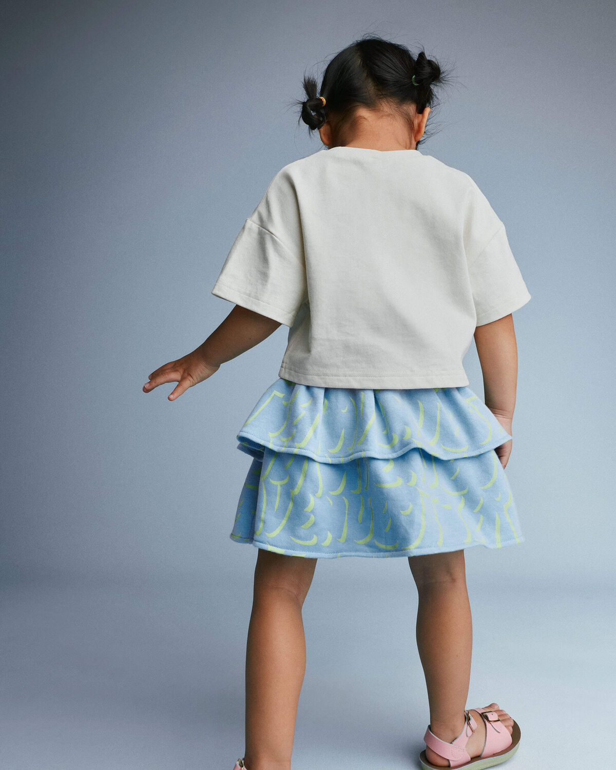 Toddler Girl 'Field Day' Breezy Top in Hopscotch Print - Cream 4 Toddler Girl 'Field Day' Breezy Top in Hopscotch Print - Cream