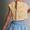 Toddler Girl 'Salty Sun Socials' Boxy Tee - Yellow 12 Toddler Girl 'Salty Sun Socials' Boxy Tee - Yellow