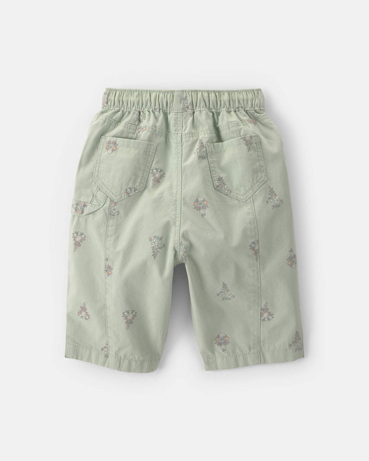 Baby Girl Floral Barrel Pants - Green