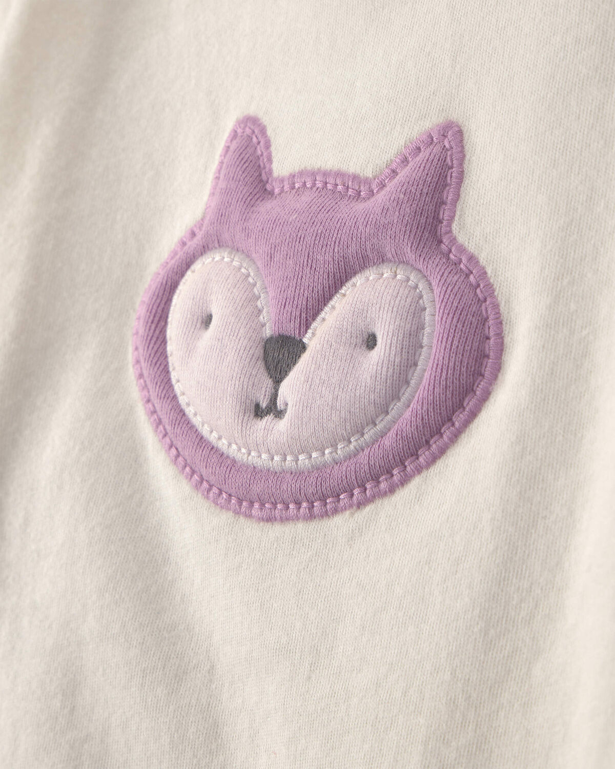 Baby Girl 3-Piece Fox Long-Sleeve Top & Pant Set - Purple/Cream 3 Baby Girl 3-Piece Fox Long-Sleeve Top & Pant Set - Purple/Cream