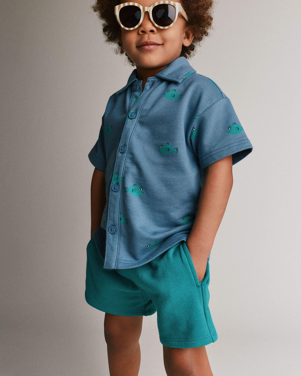 Toddler City Park™ Short - Teal 4 Toddler City Park™ Short - Teal
