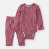 Baby Girl 2-Piece Floral PurelySoft™ Long-Sleeve Bodysuit & Pant Set - Pink