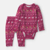 Baby 2-Piece Fair Isle PurelySoft™ Long-Sleeve Bodysuit & Pant Set - Burgundy