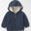 Baby Boy Recycled Teddy Fleece Waffle Knit Hooded Jacket Made with Organic Cotton 9 Baby Boy Recycled Teddy Fleece Waffle Knit Hooded Jacket Made with Organic Cotton