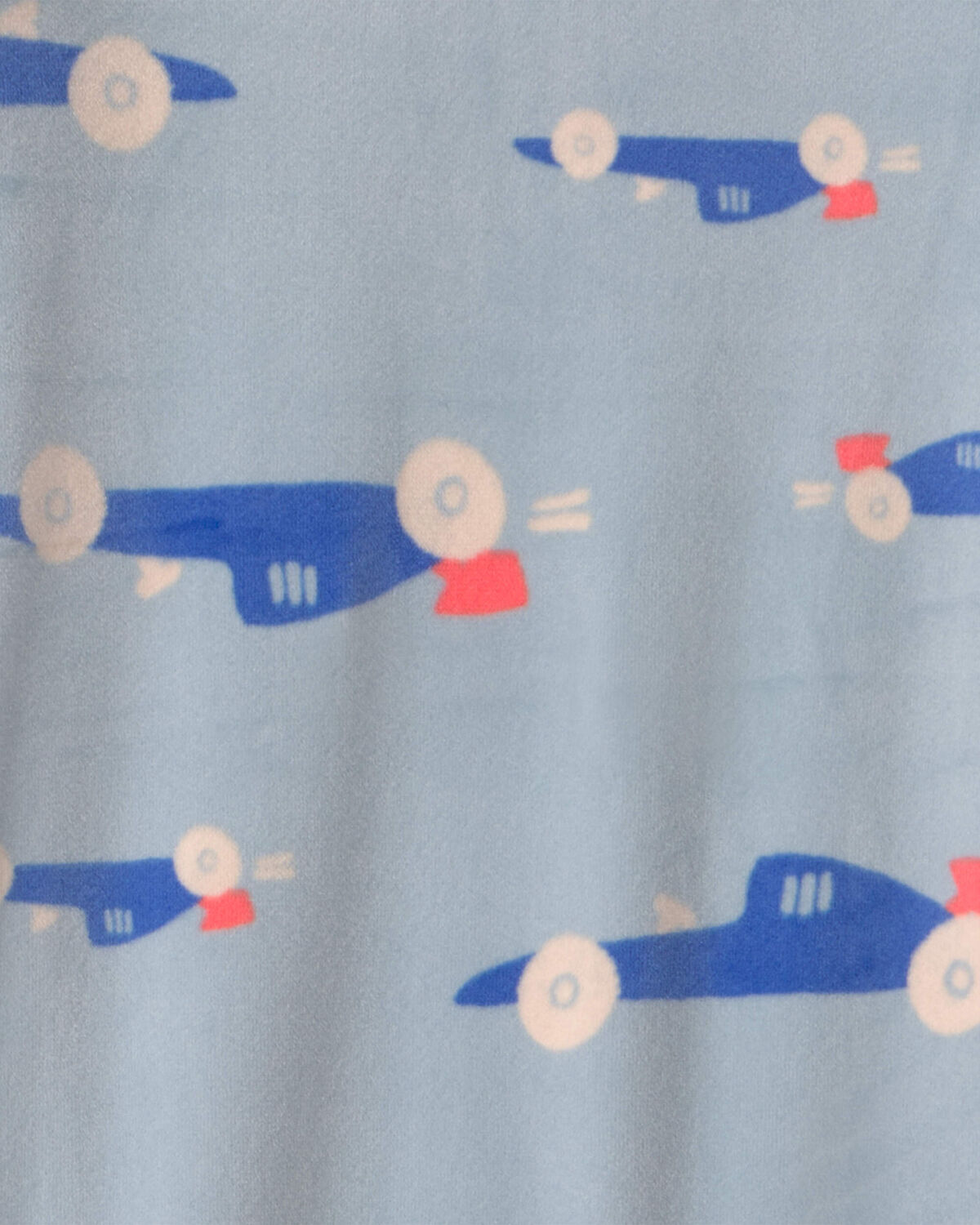Baby Boy 1-Piece Car 2-Way Zip DreamPlush Snug Fit Footed Pajama - Blue 4 Baby Boy 1-Piece Car 2-Way Zip DreamPlush Snug Fit Footed Pajama - Blue