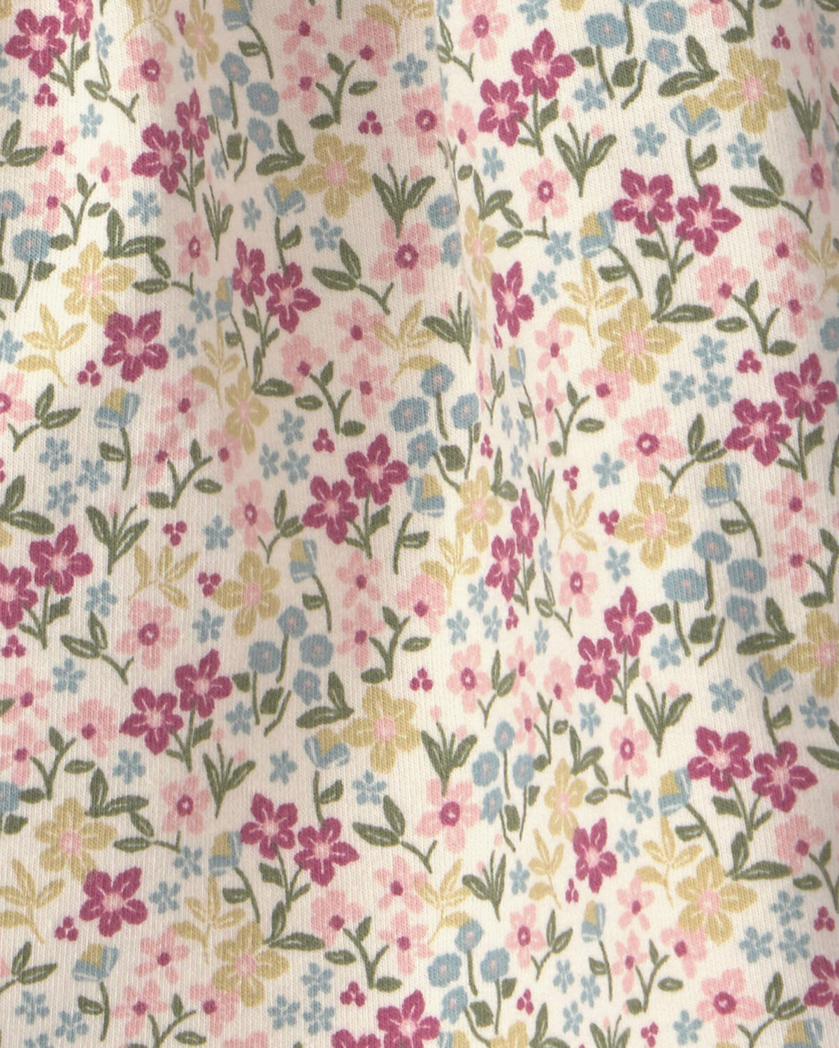 Baby Girl Organic Cotton French Terry Dress in Floral 5 Baby Girl Organic Cotton French Terry Dress in Floral