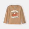Toddler Boy 'Feeling Thankful' Pie Long-Sleeve Graphic Tee - Brown