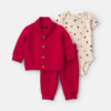 Baby Boy 3-Piece Dog Layering Set - Red