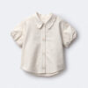 Toddler Girl Scalloped Collar Top - Cream 13 Toddler Girl Scalloped Collar Top - Cream