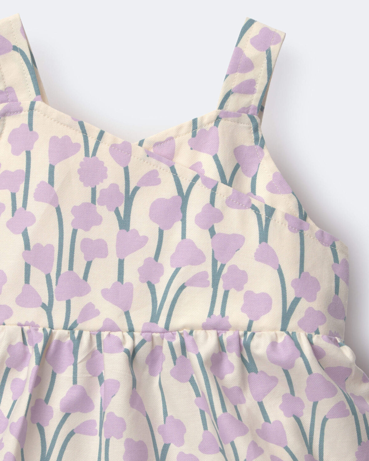 Toddler Girl Peplum Tank Top in Wildflower Print - Cream 6 Toddler Girl Peplum Tank Top in Wildflower Print - Cream