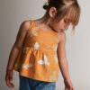 Toddler Girl Peplum Tank Top in Plant Print - Golden Yellow 12 Toddler Girl Peplum Tank Top in Plant Print - Golden Yellow