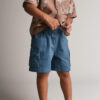Toddler Boy Cargo Shorts with Zipper Pocket - Slate Blue