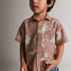 Toddler Boy Button-Down Short-Sleeve Shirt in Plant Print - Light Brown