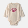 Baby Girl 'Social Butterfly' Long-Sleeve Graphic Bodysuit - Cream
