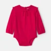 Baby Girl Long-Sleeve Bodysuit - Red