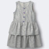 Toddler Girl Tiered Drop-Waist Dress in Stripes - Cream/Light Blue 4 Toddler Girl Tiered Drop-Waist Dress in Stripes - Cream/Light Blue