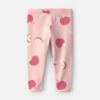 Baby Girl Apple Pull-On Stretch Leggings - Pink 5 Baby Girl Apple Pull-On Stretch Leggings - Pink