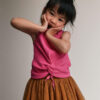 Toddler Girl Tie-Front Ribbed Tank - Hot Pink