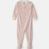 Toddler Girl 1-Piece Floral DreamPlush Snug Fit Footed Pajama - Cream