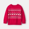 Toddler Boy Reindeer Fair Isle Sweater - Red