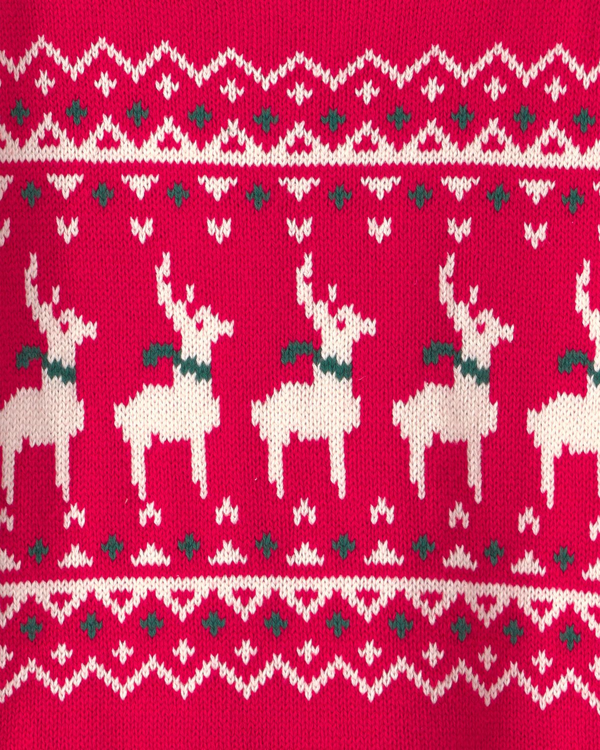 Toddler Boy Reindeer Fair Isle Sweater - Red